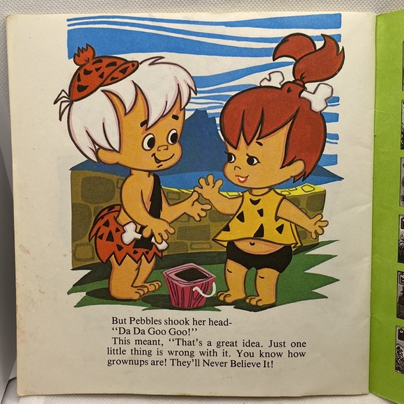 The Flintstones Pebbles and Bamm-Bamm and the Friendly Witch Book & Record 1977 - Picture 6 of 15